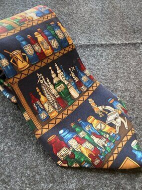 Alynn Neckwear Apothecary Tie Ye Olde Shop Novelty Silk Necktie Bottles